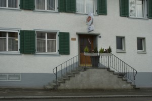 Der Eingang zum Gasthaus Krone heute